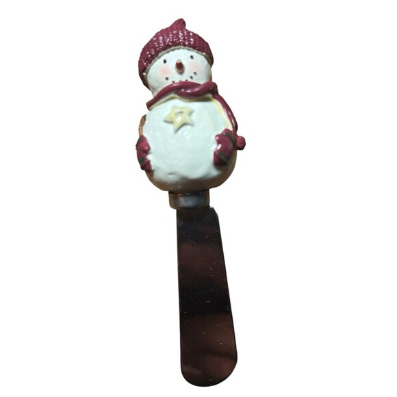 Saint Nicholas Square Warm Wishes Set of 4 Snowmen Spreaders Cheese Butter READ - Picture 3 of 5